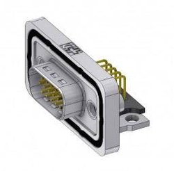 Złącze męskie D-Sub Deltron Connectors HD-DWM15PYC/2M46UN, rzędy: 3, styki: 15, 90 °, 1 szt.