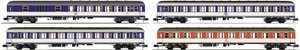 Wagon osobowy Fleischmann 881908 4-częściowy Zestaw „Pociąg DC w kolorze pop”, DB