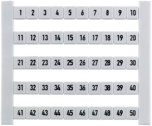 Oznaczniki opisowe do złączek szynowych Weidmuller DEK 5 FWZ 1-10 523060001