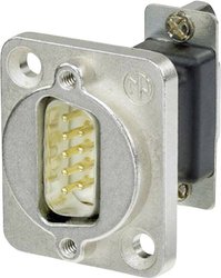 Adapter D-SUB Neutrik NADB9MF złącze męskie D-SUB 9-pin - złącze żeńskie D-SUB 9-pin