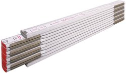 Drewniana metrówka STABILA, typ 1607 w, 2 m, biała, metryczna skala, z podziałką kąta Przymiar liniowy Stabila Type 1607 W 1135