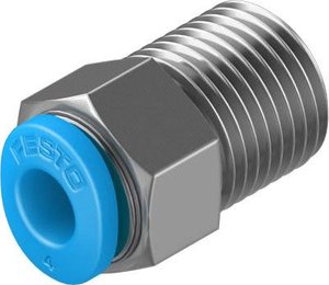 Łącznik prosty FESTO QSM-1/8-4    Średnica rury: 4 mm  Rozmiar gwintu: R1/8 1 szt.