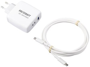 VOLTCRAFT UC-3ACX003 Ładowarka USB 120 W dom Maksymalne natężenie wyjściowe 5 A Ilość wyjść: 3 x USB-C, USB-A GaN