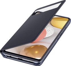 Samsung S View Wallet Cover EF-EA426 Cover Samsung Galaxy A42 5G czarny Pokrowiec flip, Odporny na wstrząsy