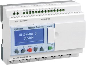 Crouzet Millenium 3 Smart — układy sterowania, które można rozszerzać Logic Controller Crouzet Millenium 3 CD20 R 230VAC SMART 88974053.