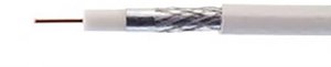 Kabel koncentryczny Kathrein 21510015, Średnica zewnętrzna: 6.90 mm, 75 Ω, 90 dB, biały, 100 m