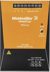 Zasilacz na szynę DIN Weidmüller PRO MAX 480W 24V 20A 1478140000 24 V/DC 20 A 480 W