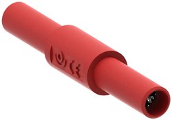 Adapter wtyku bananowego Ø4mm na wtyk bananowy Ø4mm, czerwony Adapter pomiarowy Electro PJP 3310-IEC-CD1-R 1 szt.