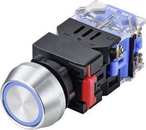 Przełącznik wciskany TRU COMPONENTS LAS0-L-11ZEB/B/12V TC-9428152, 22 mm, 250 V, 5 A, 1 szt.