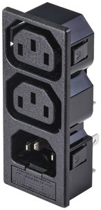 Złącze męskie IEC TRU COMPONENTS TC-10475852, styki: 3, 250 V, 10 A, 1 szt.