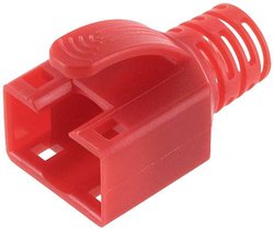 Zabezpieczenie przed złamaniem dla wtyczki Cat.6a, czerwone Obudowa tulejki econ connect KSC6ART KSC6ART, RJ45, 1 szt.