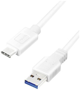 Kabel USB LogiLink CU0173, USB 3.2 Gen1 (USB 3.0), Złącze męskie USB-A, Złącze męskie USB-C®, 0.50 m