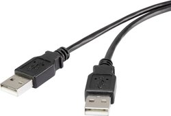 Kabel USB Renkforce rf-USB-AA3, USB 2.0, Złącze męskie USB-A, Złącze męskie USB-A, 3.00 m