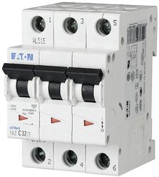 Wyłącznik automatyczny Eaton FAZ-C63/3 278879, 400 V/AC, 63 A