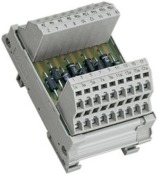 z podstawką montażową na TS 35 z oddzielnymi wyprowadzeniami 1-zaciskow Bramka diodowa WAGO 289-105, 1 szt.