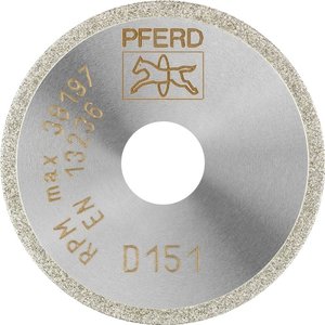 PFERD 68404015 D1A1R 40-1-10 D 151 GAD Tarcza tnąca diamentowa Średnica 40 mm Średnica otworu 10 mm termoutwardzalne, szkło, węglik spiekany, materiał ścierny, ceramika techniczna 1 szt.