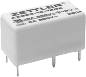 Przekaźnik drukowany Zettler Electronics AZ963-1CE-5DE, monostabilny, 1 cewka, 220 V/DC, 6, 1 szt.
