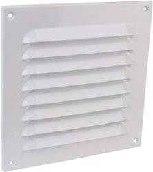 Kratka maskująca aluminiowa, powlekana na biało 250 x 250 Wallair N31811 Kratka wentylatora (D x S) 25 cm x 25 cm