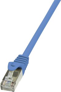 kabel LAN LogiLink CP1016S, 1 szt., RJ45, CAT 5e, F/UTP, 0.25 m, niebieski