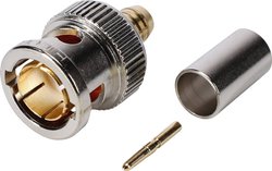 Złącze BNC Hicon  BNC0.8/3.7HD złącze męskie proste 75 Ω 1 szt.