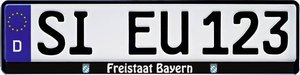 HP Autozubehör Freistaat Bayern Uchwyt tablicy rejestracyjnej czarny (D x S x W) 13.5 x 53 x 1.5 cm