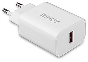 LINDY 18W USB Typ A Charger Ładowarka USB 18 W dom Maksymalne natężenie wyjściowe 3 A Ilość wyjść: 1 x USB-A