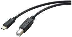 Renkforce Kabel USB USB 2.0 Złącze męskie USB-C®, Złącze męskie USB-B 480 MBit/s Kabel USB Renkforce RF-5720420, USB 2.0, Złącze męskie USB-C®, Złącze męskie USB-B, 2.00 m