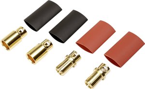 Złącze męskie akumulatora 8 mm Reely 1373195 pozłacane 2 par(a)