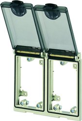 Ramka montażowa 2-krotna z metalu, matowa, niklowana, przezroczysta  Murrelektronik Modlink MSDD 4000-68223-0000000 1 szt.