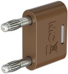 Złączka bananowa Stäubli KS-4N-19 64.4012-27 Średnica pinu: 4 mm Rozstaw kołków: 19 mm brązowy 1 szt.