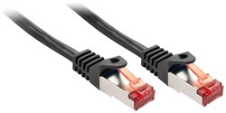 Kabel LAN LINDY 47372, 1 szt., RJ45, CAT 6, S/FTP, 1.00 m, czarny