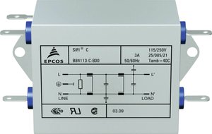 Filtr szumów TDK B84113CB30, 250 V/AC, 3 A, 4.7 mH