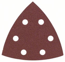 Zestaw arkuszy ściernych do szlifierki delta, 93 mm, 80, 6 otworów, 25-pak Papier ścierny delta Bosch Accessories 2607019489 25 szt.