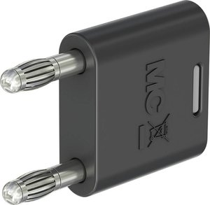 Złączka bananowa Stäubli KS2-4N-19 64.4010-21 Średnica pinu: 4 mm Rozstaw kołków: 19 mm czarny 1 szt.