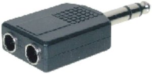 Adapter jack  złącze męskie jack 6,3 mm - złącze żeńskie jack 6,3 mm Stereo TRU COMPONENTS 1559827  1 szt.