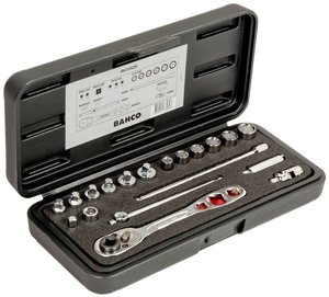 Zestaw narzędzi do techniki chłodniczej, 1/4&quot,, cal, 19-cz Nasadka zestaw Bahco  R6725ZK 1/4''