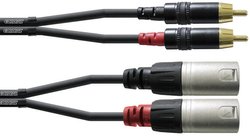 Przejściówka Cordial CFU 1,5 MC [2x złącze męskie XLR - 2x złącze męskie RCA/cinch] 1.50 m