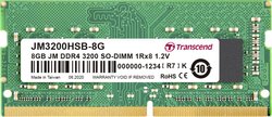 Transcend JetRAM Pamięć robocza do laptopów - moduł  DDR4 8 GB 1 x 8 GB  3200 MHz 260 pin SO-DIMM  JM3200HSB-8G