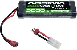 Pakiet akumulatorów (NiMH) 7.2 V 3000 mAh  Absima Hardcase Gniazdo T, Gniazdo Tamiya