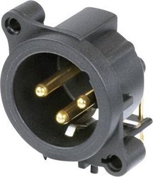 Złącze męskie XLR montażowe Neutrik NC3MAAH, 3-pin, 1 szt.
