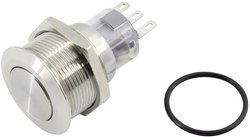 Przełącznik wciskany TRU COMPONENTS TC-GQ22-A-11Z/S203 1602514, 22 mm, 250 V, 3 A, 1 szt.
