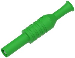 Wtyk bananowy d4 bezpieczny, zacisk śrubowy, zielony Electro PJP 1065-CD1-V Wtyk laboratoryjny 1 szt.