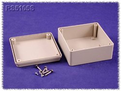 Obudowa uniwersalna Hammond Electronics, ABS, szary, (D x S x W) 105 x 105 x 55 mm, 1 szt.