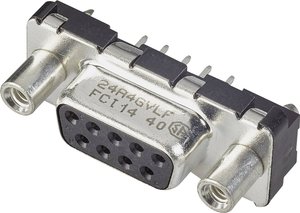 Listwa żeńska D-Sub FCI D-SUB D09S24A4GX00LF, rzędy: 2, styki: 9, 180 °, 1 szt.