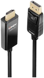 Lindy 40927 Adapter kabla wideo 3m DisplayPort HDMI Typ A (standardowy) Czarny kabel LINDY 40927, 3.00 m