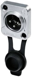 Złącze męskie XLR Rean AV RRX3M-Z-000-1 RRX3M-Z-000-1, mosiądz, złącze męskie do wbudowania, 1 szt.