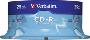 Verbatim CD-R80 700 MB Wrzeciono 52x 25 mm  CD-R 80 Verbatim 43432 25 szt.