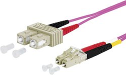 Kabel światłowodowy Metz Connect 151S1EOJO50E 151S1EOJO50E, złącze męskie SC, złącze męskie LC, 5.00 m