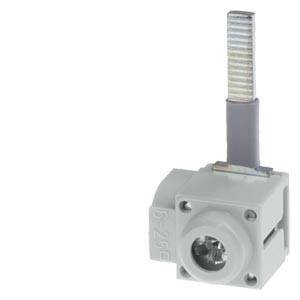 Zacisk zasilający 0,25 mm kw. Wejście kablowe IP20 z lewej strony z zabezpieczeniem przed przypadkowym dotknięciem. Zacisk wejściowy Siemens 5ST37712 , stop miedzi i cynku, ,   80 A  690 V   10 szt.