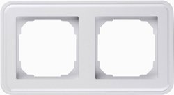Ramka Sygonix 33594V, 2-drożna, błyszcząca, biała Ramka podwójna Sygonix 33594V SX.11